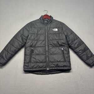 The North Face Boys Size 12 Reversible Puffer Sherpa Quilted Full Zip Jacket